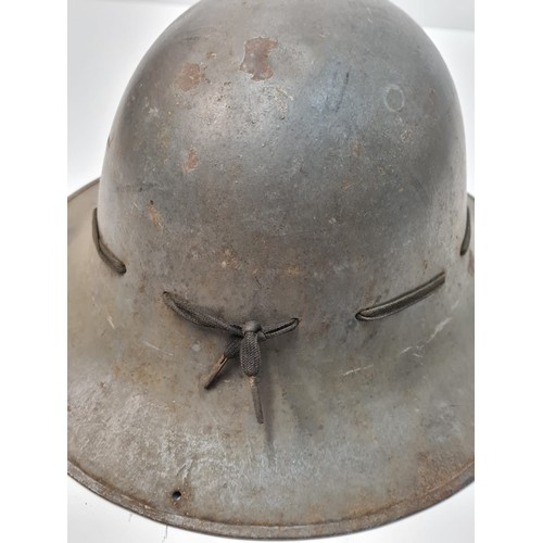 91 - WW2 British Home Front Zuckerman Helmet issued to Civilians working for the War effort. This one was... 