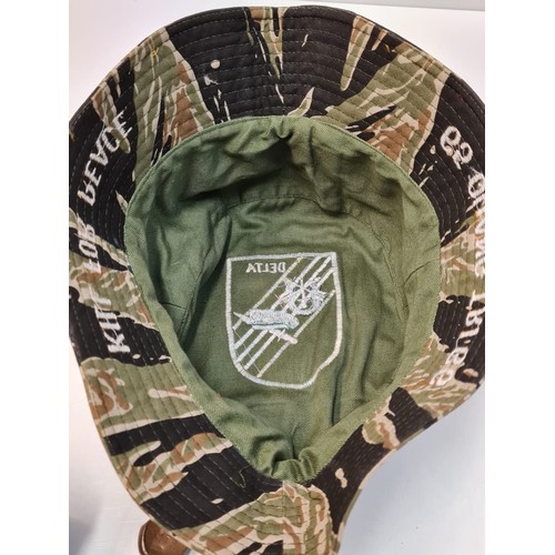 Vietnam War Era Special Forces Boonie Hat, USMC Body Bag Pin and