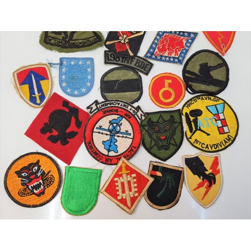 127 - 25 x Vietnam War “In Country” Made US Army Cloth Badges