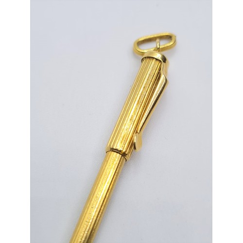 72 - 18ct gold novelty pen pendant, weight 5.5g and length 5cms