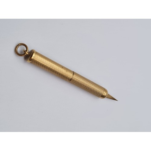 52 - 9ct gold toothpick, weight 6.2g and length 5cm