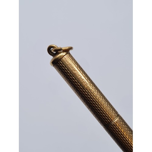 52 - 9ct gold toothpick, weight 6.2g and length 5cm