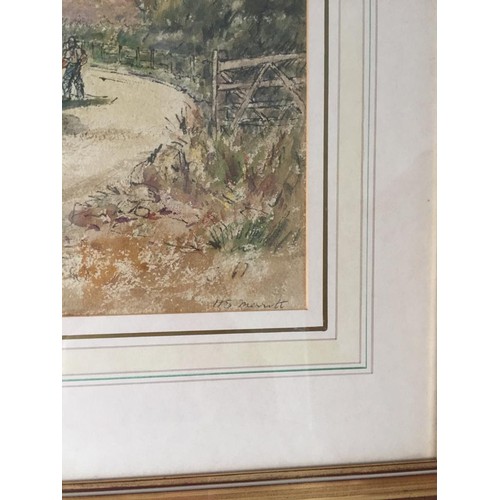 321 - Watercolour titled 'The Old Farmhouse' by Henry Samuel Merritt the renowned war artist. During the W... 