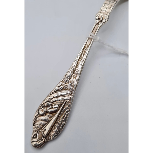 180 - A Hallmarked Silver Birth Record Spoon for Jonathan Pollard, Nov 7th 1939. 40.5g, 15cms.