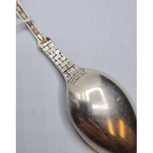 180 - A Hallmarked Silver Birth Record Spoon for Jonathan Pollard, Nov 7th 1939. 40.5g, 15cms.