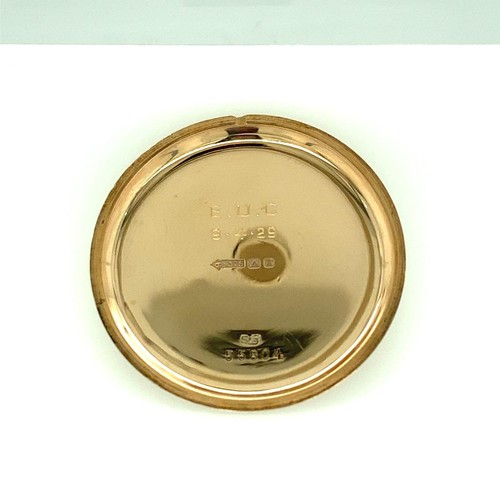 263 - 9CT YELLOW GOLD MAPPIN & WEBB POCKET WATCH WITH ORIGINAL BOX,  PLEXI GLASS MISSING, FULL WORKING ORD... 