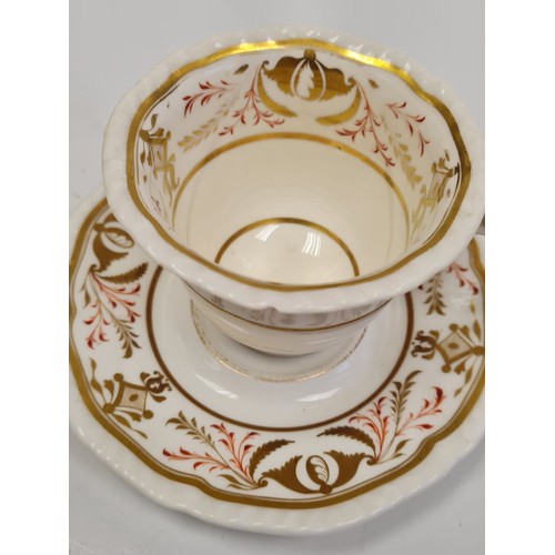 227 - H&R Daniel Shrewsbury Shape Variation 'B' Cup & Saucer. Pattern No 3936 (Cup has Chip & Crack and Gi... 