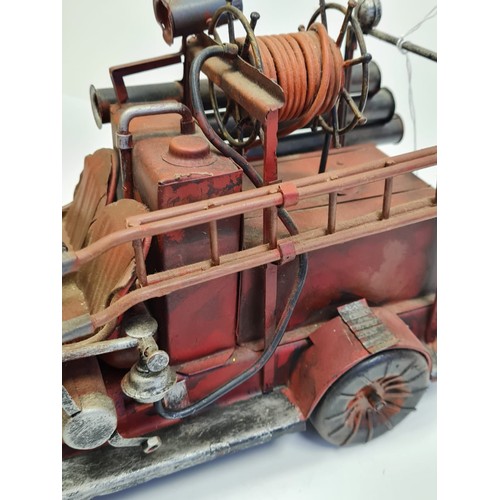 64 - 1950’s Tin Fire Truck, 40x18cms.