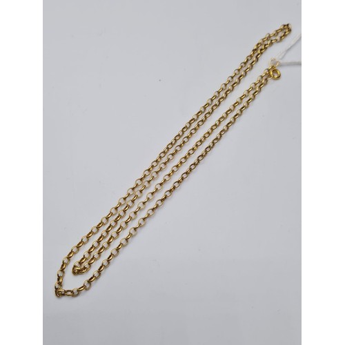 49 - Small 9ct Gold Blecher Chain 5.6g, 52cms.