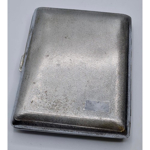 604 - Vintage Sylva Chrome Cigarette Case 1940/50’s. Full ‘Emu’ Logo Inside.