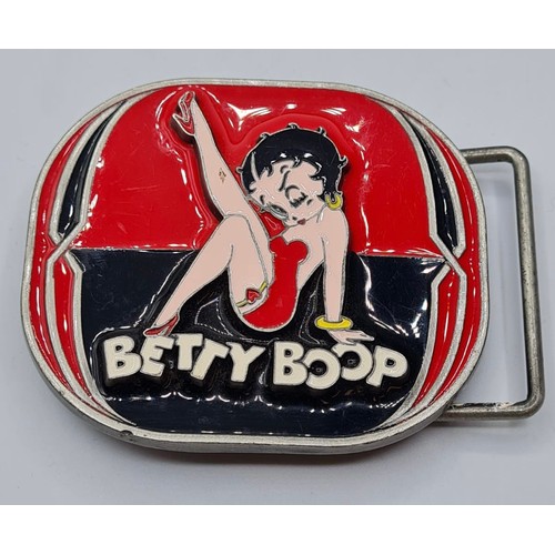 280 - Betty Boop Enamelled Belt Buckle, 7.5x6.5cm approx.