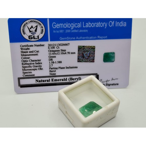 288 - 6.10ct certified Emerald gemstone