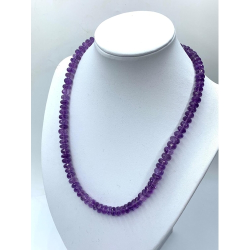 460 - 216cts Amethyst Gemstone Necklace with Matching Earrings