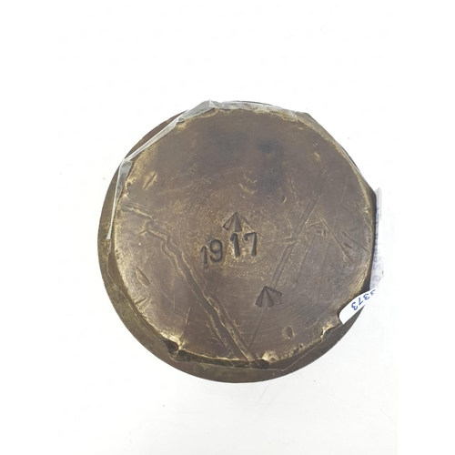 105 - WW1 British army wagon wheel hub dated 1917. Many farm carts and wagons were commandeered for war us... 