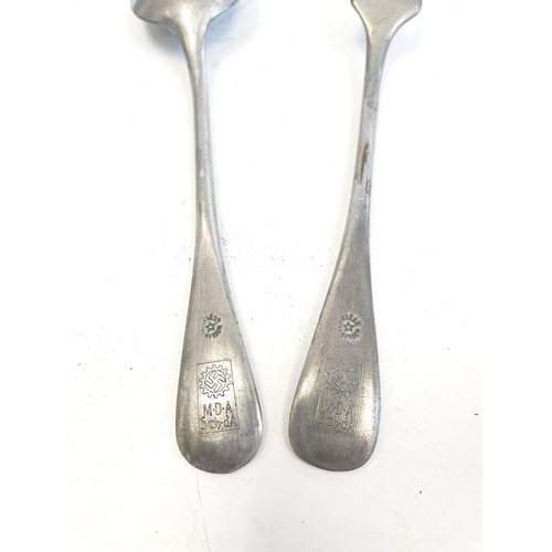 138 - WW2 DAF Deutsche Arbeits front (labour front) factory canteen fork & spoon