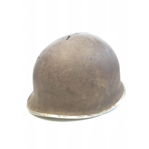 34 - WW2 Normandy Relic US M1 Helmet. Early fixed Bale with Front Seam Split Rim. Found in a cellar near ... 