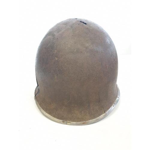 34 - WW2 Normandy Relic US M1 Helmet. Early fixed Bale with Front Seam Split Rim. Found in a cellar near ... 