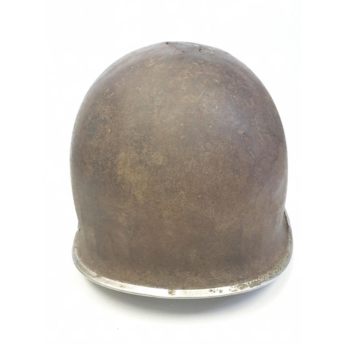 34 - WW2 Normandy Relic US M1 Helmet. Early fixed Bale with Front Seam Split Rim. Found in a cellar near ... 