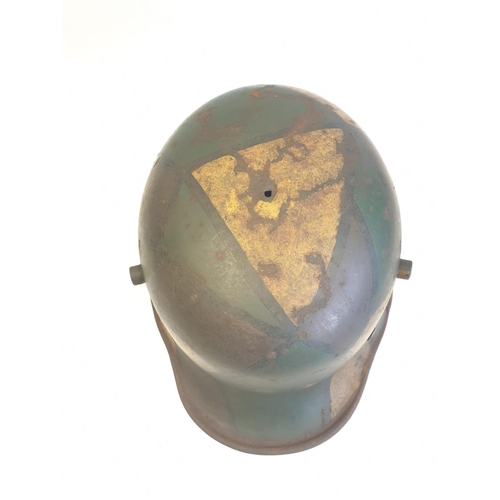 42 - WW1 German M16 Camouflage Stahlhelm Helmet with liner.