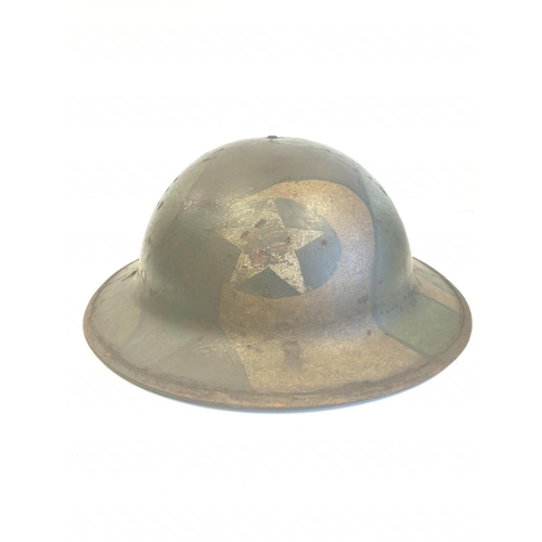 60 - WW1 US 2nd Infant Division Doughboys Helmet (no liner) In jigsaw pattern Camouflage