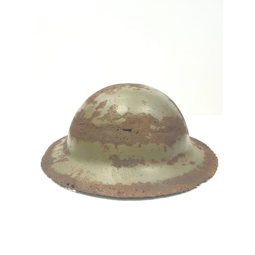 77 - WW1 Semi Relic British Brodie Helmet With Royal Engineers Cap Badge.