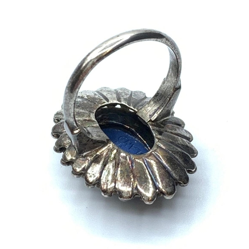 417 - Wedgwood blue jasper ring, size M