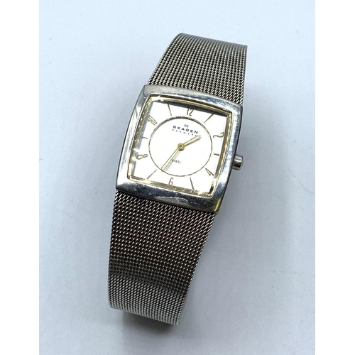 341 - Skagen of Denmark gents watch. Stainless steel with metal strap. F.w.o