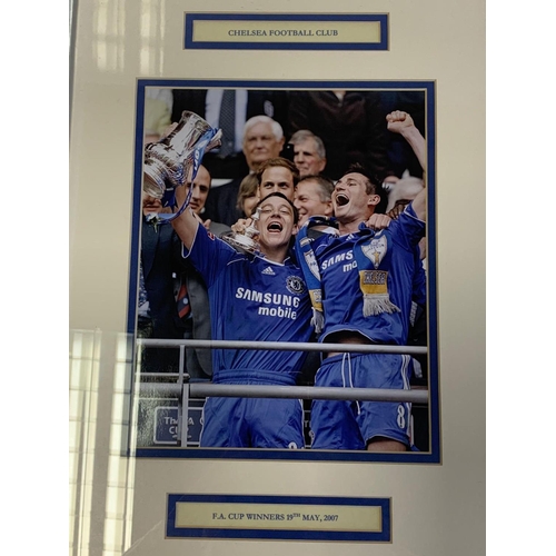 412 - Chelsea Football Club FA Cup Winners 2007 Framed and Glazed Photograph with an Additional Unframed C... 