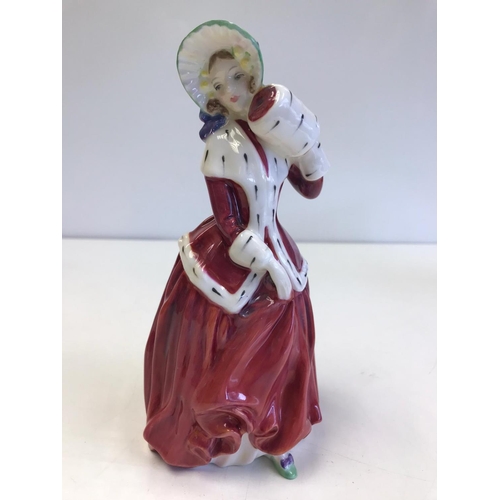 196 - Two Doulton Figurines: Top 'O' The Hill and Christmas Morn.