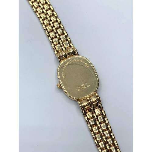 500 - 9ct ladies Zenith watch with box