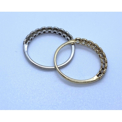 540 - Two 14ct Gold Rings Made as a  Twin Set, 2.3g, Size K.