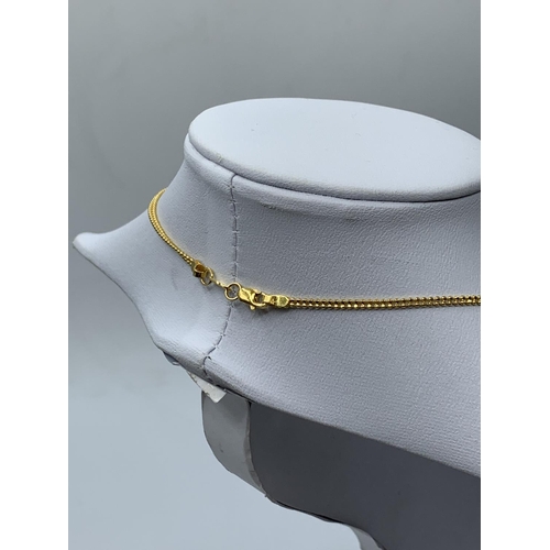 310 - 22ct yellow gold necklace Eastern style, 11.4g weight and 40cm long approx