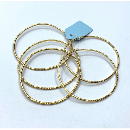 307 - A Set of 5 22ct Gold Bangles, 43.5g