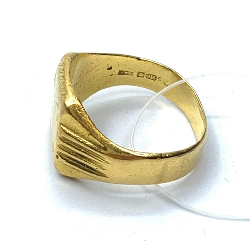 316 - Vintage 22ct Gold Signet Ring, 12.2g, Size S.