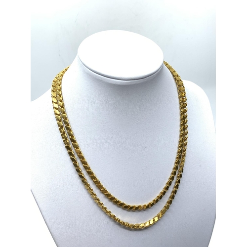 445 - 22ct Gold Interlink Necklace, 40g, 78cms