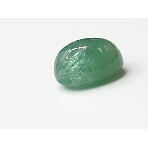 584 - 4.13ct Cabochon Certified Emerald Gemstone