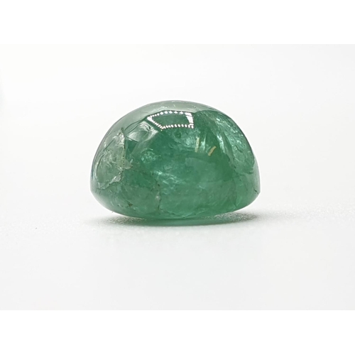 584 - 4.13ct Cabochon Certified Emerald Gemstone