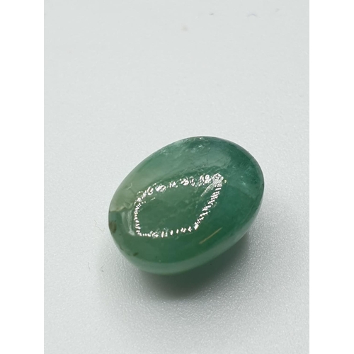 584 - 4.13ct Cabochon Certified Emerald Gemstone