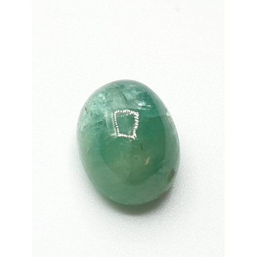 584 - 4.13ct Cabochon Certified Emerald Gemstone