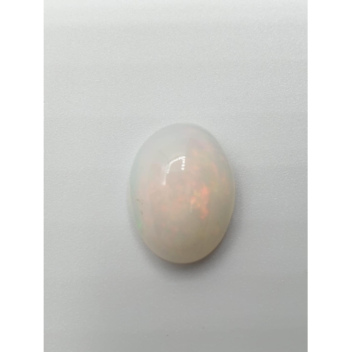 585 - Set of 2 Certified Gemstones - Opal and Orange Sapphire