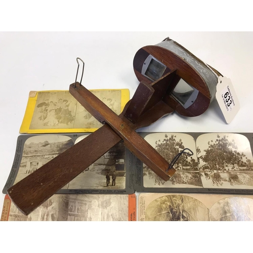 587 - Victorian 3D Adjustment Viewer, Dated 1897 on Underside. Adjustable Vision Slider & A Quantity of 3D... 