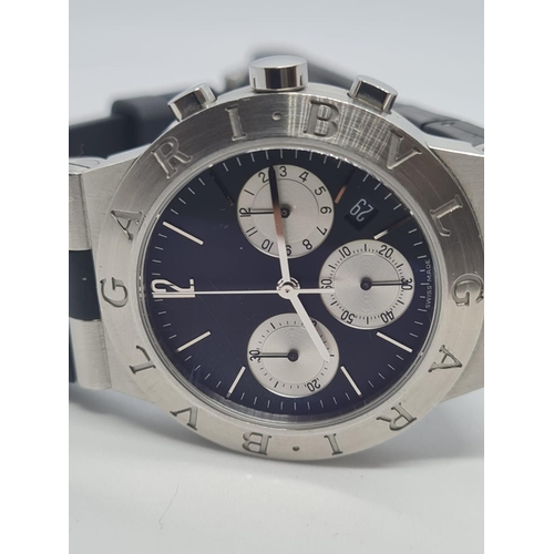 106 - Bulgari Diving Chronograph Stainless Steel with Rubber Strap's.