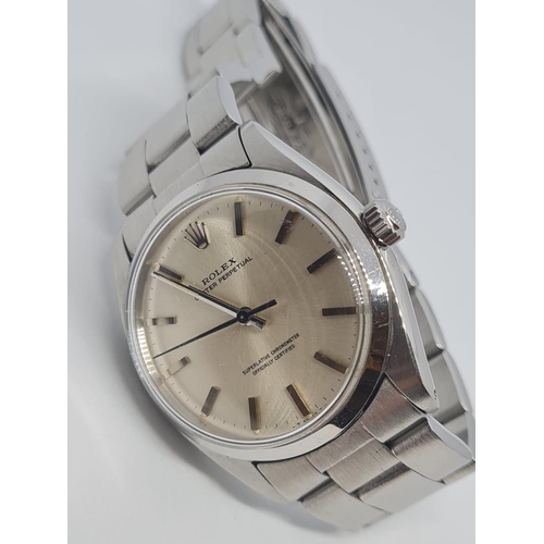 145 - Rolex Oyster Perpetual, Stainless Steel Gentlemans Watch