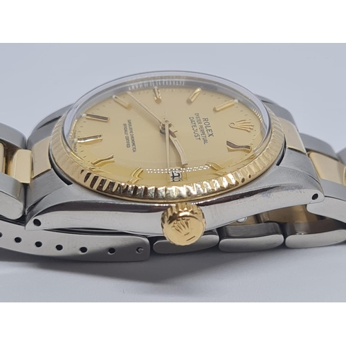 3 - Gents Rolex Date Just Oyster Perpetual with Gold Face