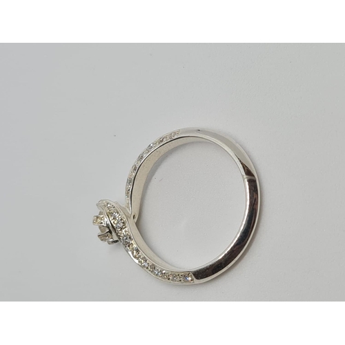 474 - 18ct Diamond Ring, .60ct, 2.9g, Size L