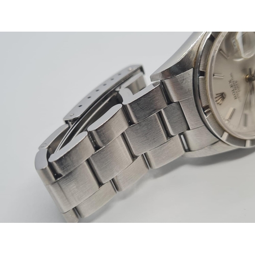 59 - Rolex Gentleman's Stainless Oyster Perpetual, With Date Box