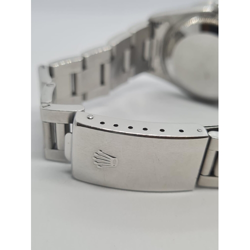 59 - Rolex Gentleman's Stainless Oyster Perpetual, With Date Box