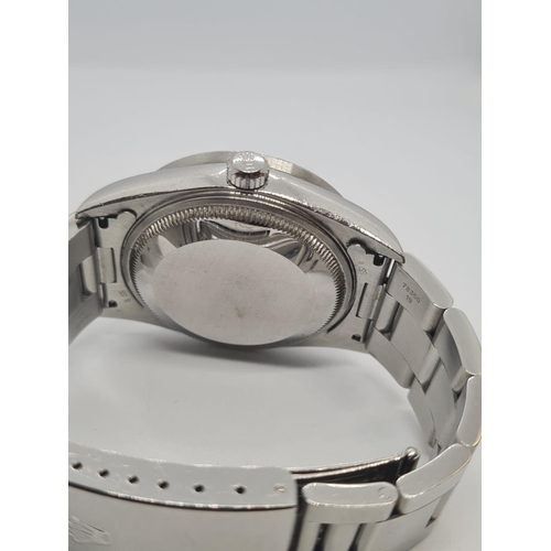 59 - Rolex Gentleman's Stainless Oyster Perpetual, With Date Box