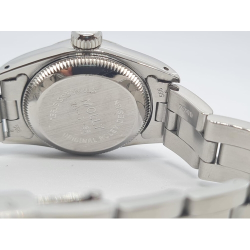 69 - Ladies Rolex Oyster Perpetual Stainless Steel, With Sapphire Crystal Glass