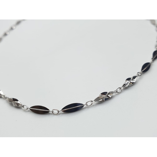 318 - sterling silver fancy link necklace